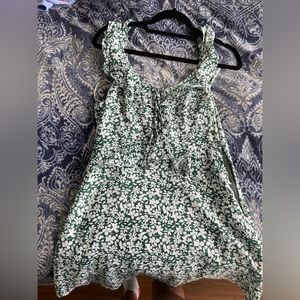 Green Floral Mini Dress